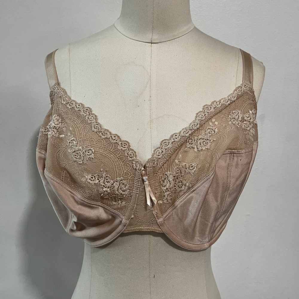 Wacoal Awareness Floral Lace Full Coverage Underwire Bra Sand 855104 38DDD